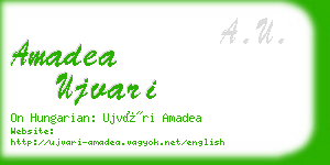 amadea ujvari business card